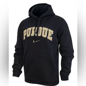 Nike Purdue Black and Gold Arched Purdue Men's Long Sleeve Hoodie